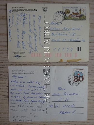 KOSTELEC NAD ORLICÍ, OKRES RYCHNOV NAD KNĚŽNOU, 2 KUSY