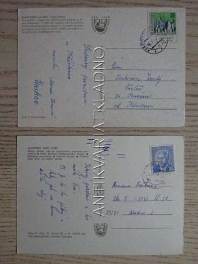 KLÁŠTEREC NAD OHŘÍ, OKRES CHOMUTOV, 2 KUSY