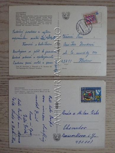 NÁCHOD, ADRŠPACH, BROUMOV, NOVÉ MĚSTO NAD METUJÍ, JAROMĚŘ, 2 KUSY