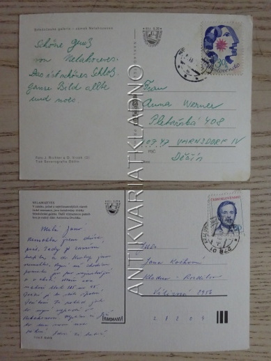 NELAHOZEVES, OKRES MĚLNÍK, ZÁMEK, 2 KUSY