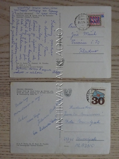 ORLÍK, ORLICKÁ PŘEHRADA, OKRES PÍSEK, 2 KUSY
