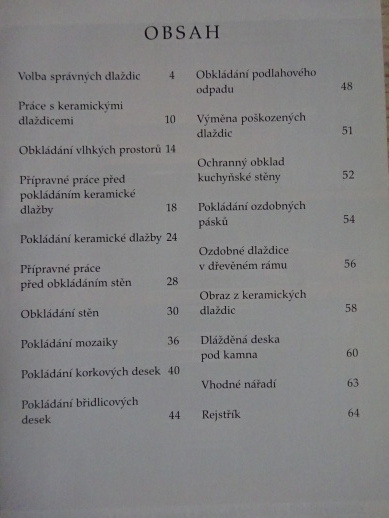 OBKLADY A DLAŽBY, **an