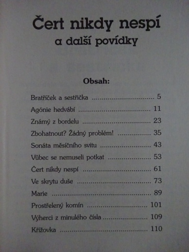 ČERT NIKDY NESPÍ A DALŠÍ POVÍDKY, 100% KRIMI, **an