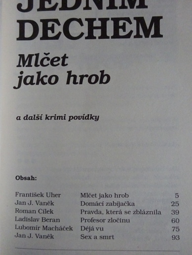 MLČET JAKO HROB A DALŠÍ POVÍDKY, **an