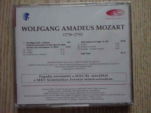 WOLFGANG AMADEUS MOZART, VÁŽNÁ HUDBA, CD HUDBA