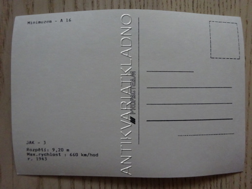 JAKOVLEV JAK-3, MINIMUZEUM, STÍHACÍ LETADLO, STÍHAČKA