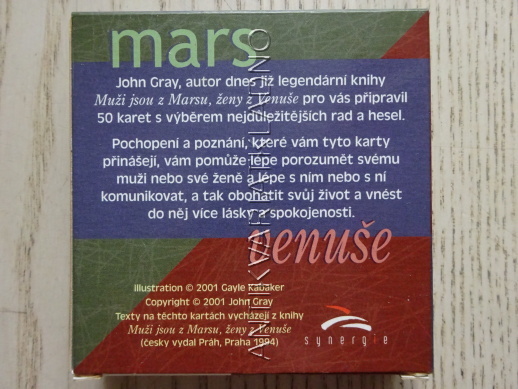 KARTY MARS A VENUŠE, INSPIRAČNÍ KARTY, JOHN GRAY
