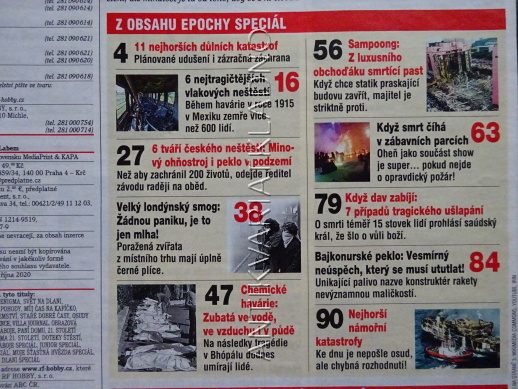 EPOCHA SPECIÁL, 99 DĚSIVÝCH TRAGÉDIÍ, ZA KTERÉ MŮŽE ČLOVĚK, 2020