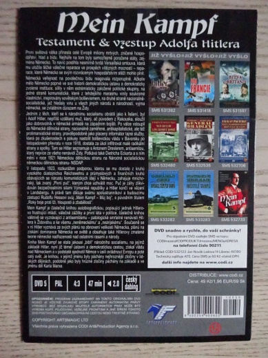 MEIN KAMPF, ADOLF HITLER, DVD FILM