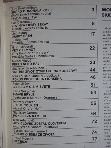SVĚT FANTASTIKY, SCI-FI A FANTASY POVÍDKY, **an