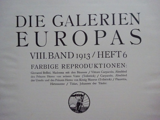 EVROPŠTÍ MALÍŘI, SEŠIT 6/1913, 5X REPRODUKCE