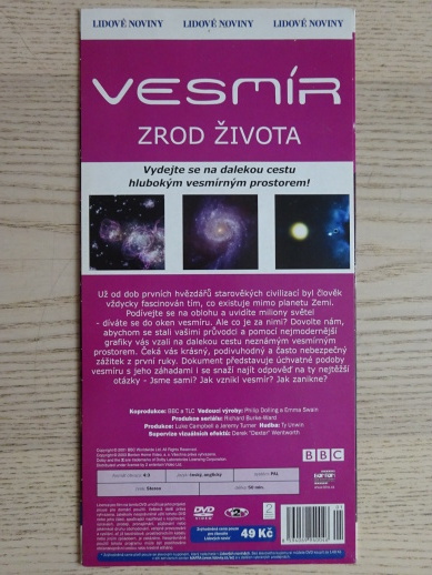 VESMÍR 1, DVD FILM DOKUMENT