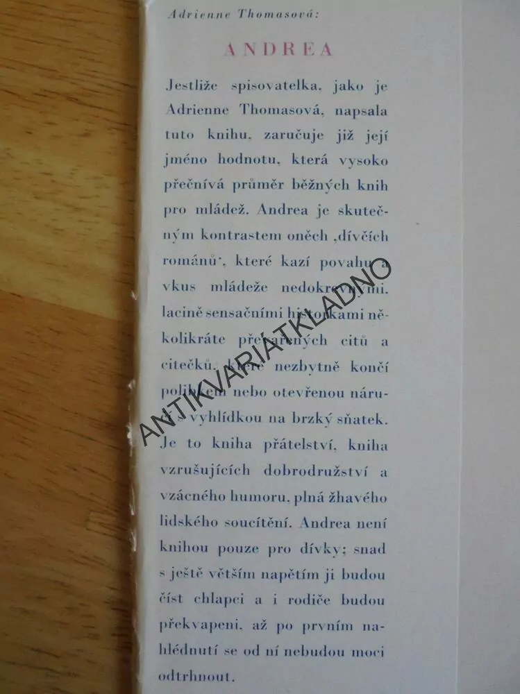 ANDREA, ADRIENNE THOMASOVÁ, FR. HORNÍK, **an