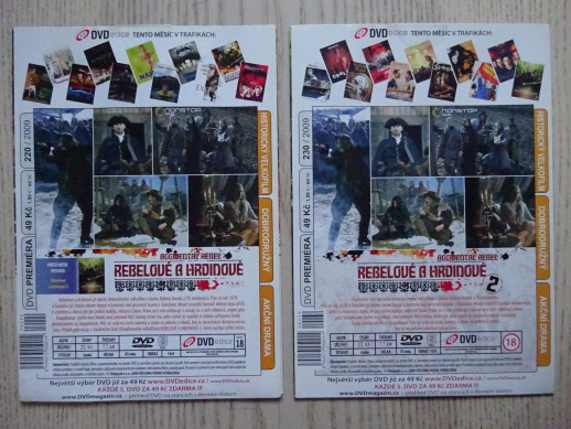 REBELOVÉ A HRDINOVÉ 1-2, DVD FILM 