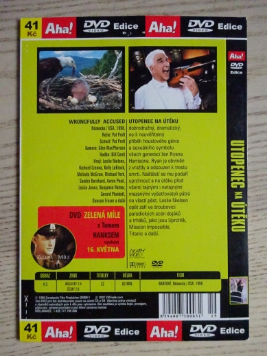 UTOPENEC NA ÚTĚKU, DVD FILM