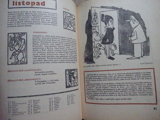 HUMORISTICKÝ MINIKALENDÁŘ DIKOBRAZU, 1973