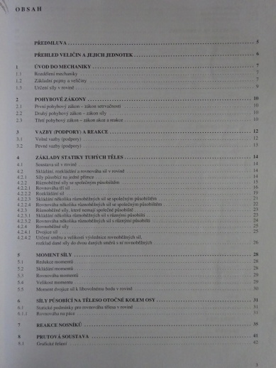 MECHANIKA, STATIKA, JULINA, ŘEŘÁBEK