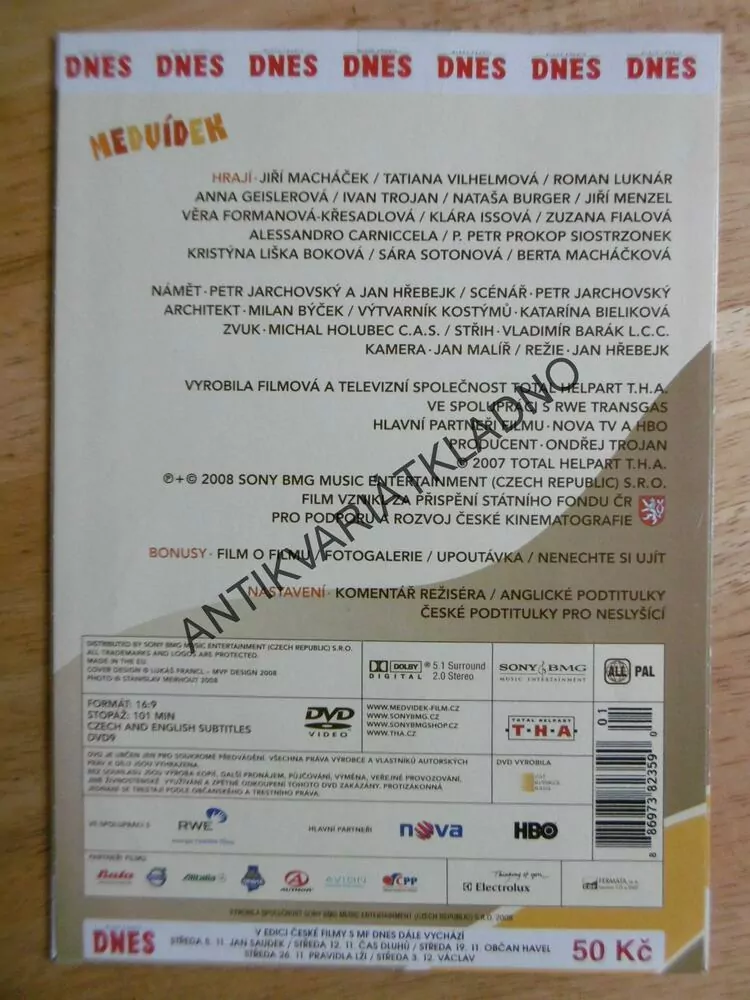 MEDVÍDEK, DVD FILM ČR