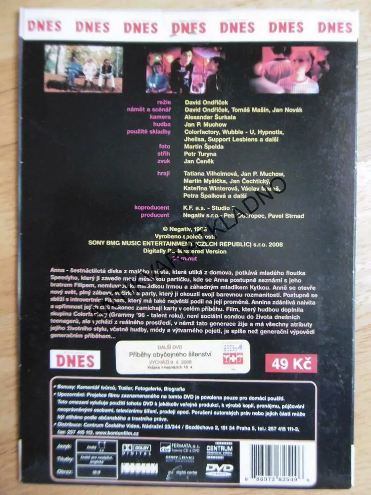 ŠEPTEJ, NA KŘÍDLECH ADRENALINU, LÁSKY A FANTAZIE, DVD FILM ČR