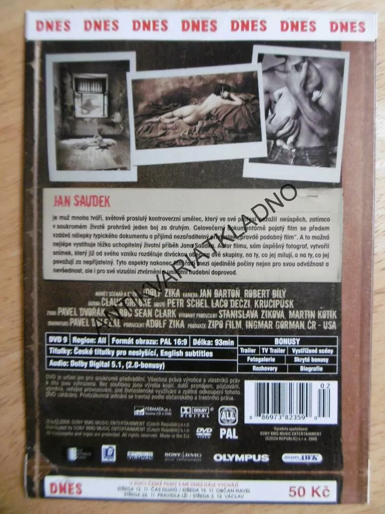 JAN SAUDEK, DVD FILM ČR