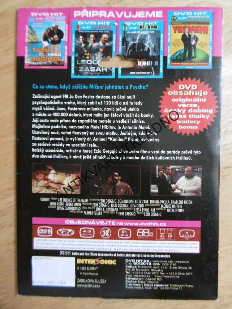 MLČENÍ ŠUNEK, DVD FILM