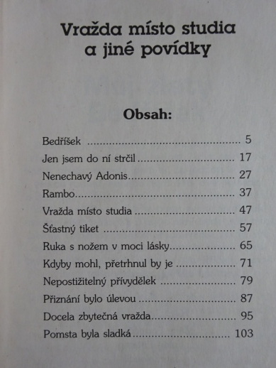 VRAŽDA MÍSTO STUDIA A DALŠÍ POVÍDKY, 100% KRIMI, **an