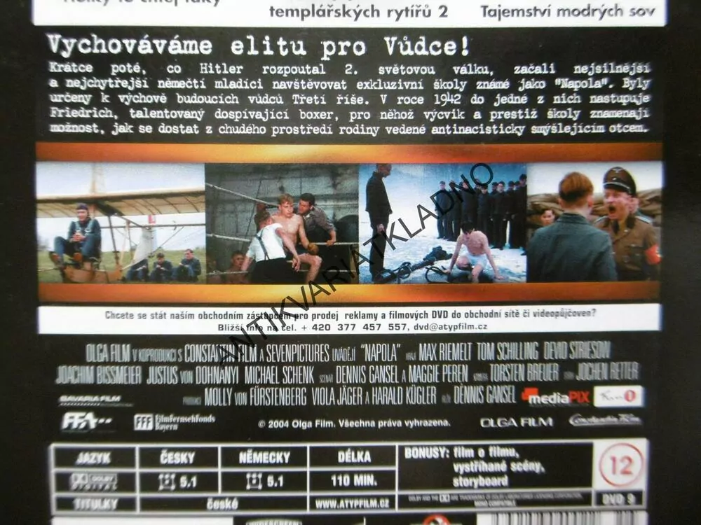 HITLEROVA ELITA, NAPOLA, DVD FILM