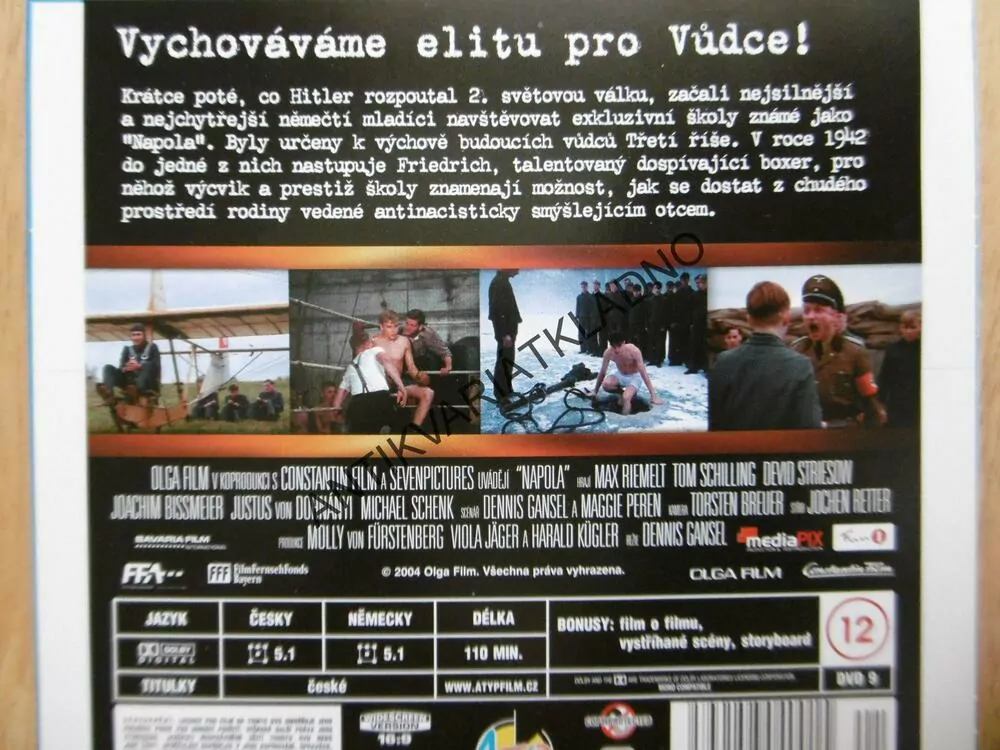 HITLEROVA ELITA, NAPOLA, DVD FILM 