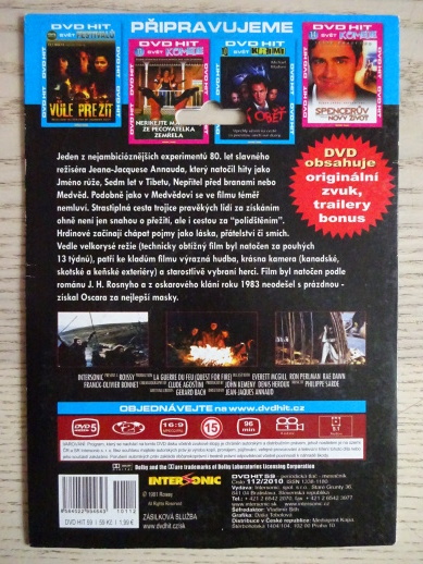 BOJ O OHEŇ, DVD FILM