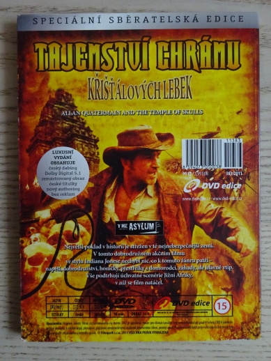 TAJEMSTVÍ CHRÁMU, KŘIŠŤÁLOVÝCH LEBEK, DVD FILM