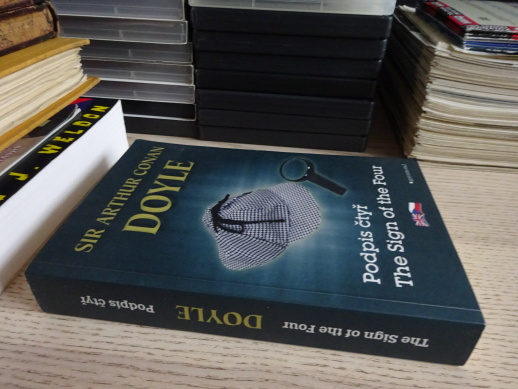 PODPIS ČTYŘ, THE SIGN OF THE FOUR, SIR ARTHUR CONAN DOYLE, DVOJJAZYČNÉ, **an