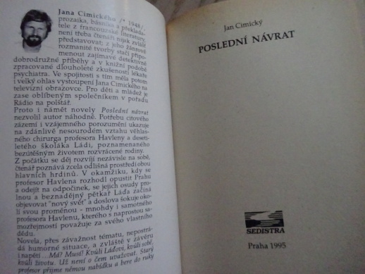 POSLEDNÍ NÁVRAT, JAN CIMICKÝ, **an
