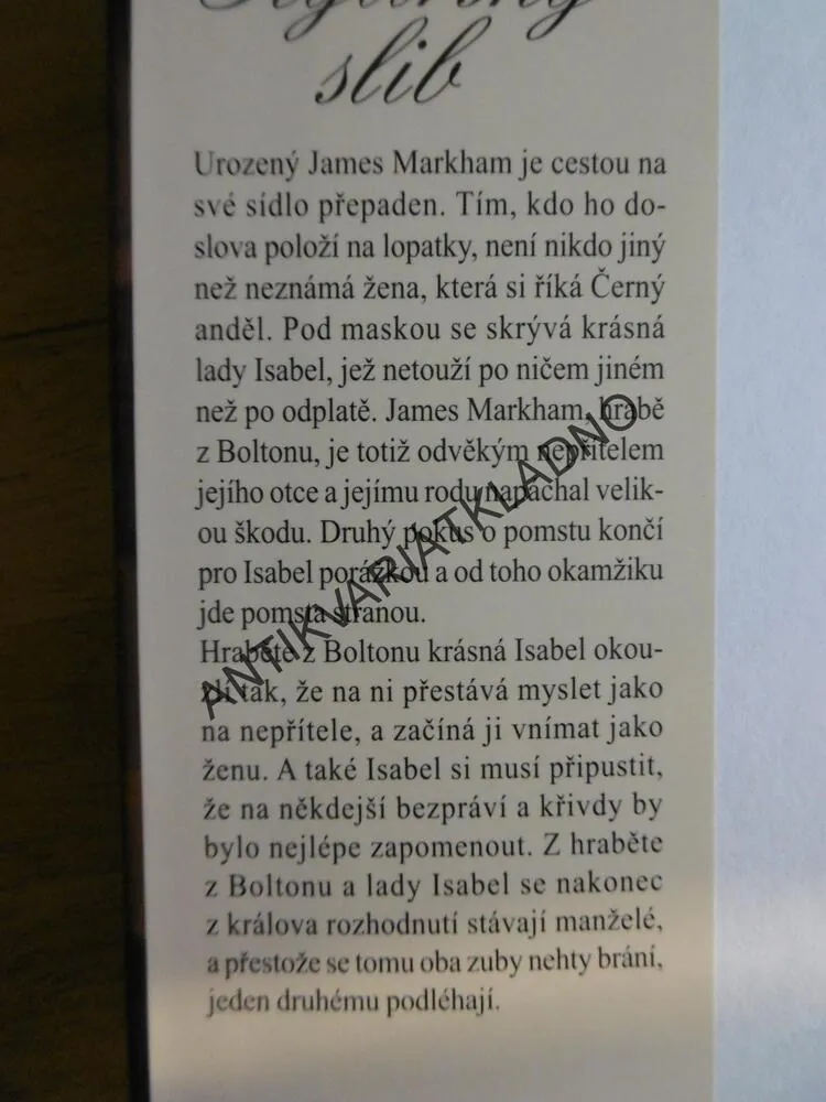 RYTÍŘSKÝ SLIB, GAYLE CALLEN, **an