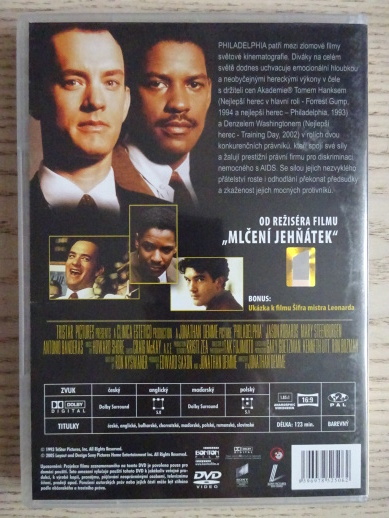PHILADELPHIA, TOM HANKS, DVD FILM