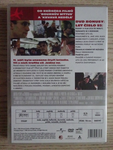 LET ČÍSLO 93, DVD FILM