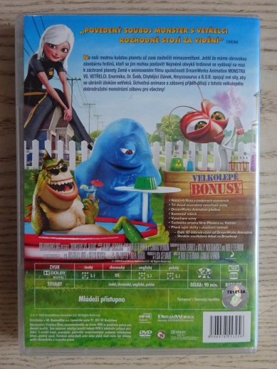 MONSTRA VS VETŘELCI, DVD FILM