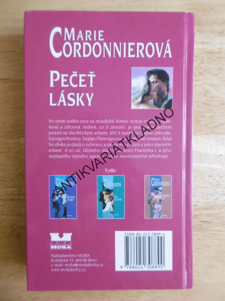 PEČEŤ LÁSKY, MARIE CORDONNIEROVÁ, **an