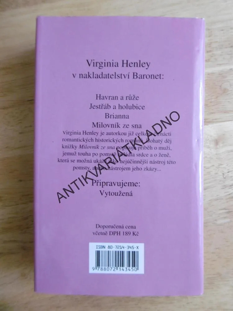 MILOVNÍK ZE SNA, VIRGINIA HENLEY, **an