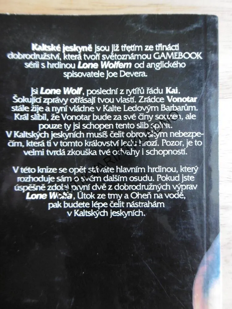 LONE WOLF 3.- KALTSKÉ JESKYNĚ, JOE DEVER