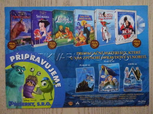 ATLANTIDA: TAJEMNÁ ŘÍŠE, PROSPEKT, FOTOSKA FILM DISNEY POHÁDKA 2313