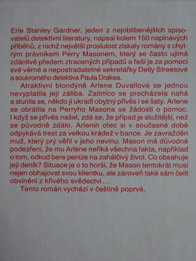 PŘÍPAD DENÍKU SLUNÍCÍ SE BLONDÝNY, ERLE STANLEY GARDNER, **an
