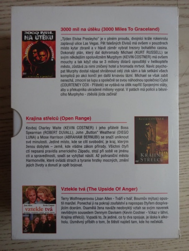 3000 MIL NA ÚTĚKU, KRAJINA STŘELCŮ, VZTEKLE TVÁ, 3X DVD FILM