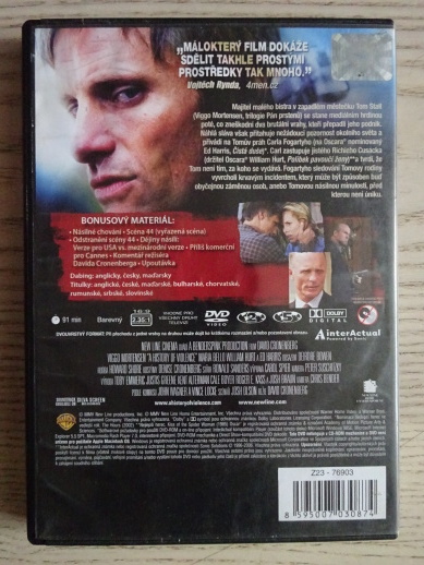 DĚJINY NÁSILÍ, DVD FILM