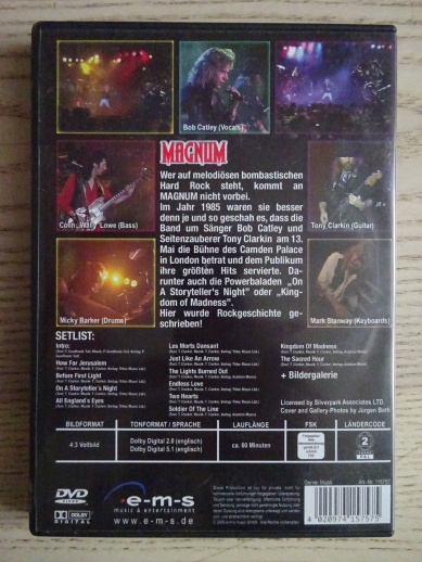 MAGNUM, LIVE IN LONDON, DVD HUDBA