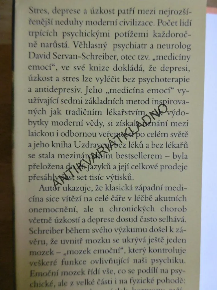 UZDRAVENÍ BEZ LÉKŮ A BEZ LÉKAŘŮ, SERVAN- SCHREIBER