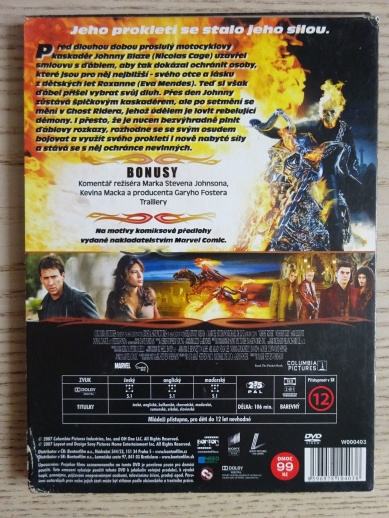 GHOST RIDER, DVD FILM