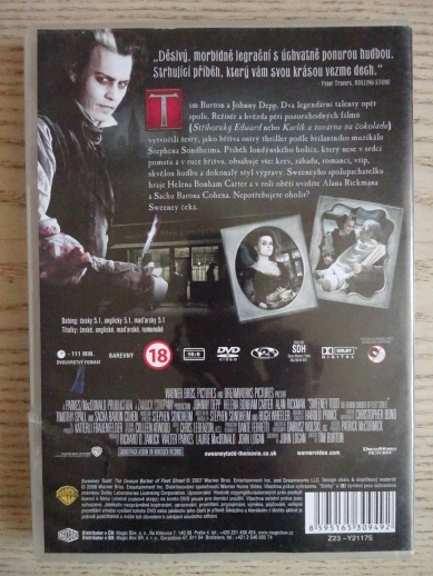 SWEENEY TODD, ĎÁBELSKÝ HOLIČ Z FLEET STREET, DVD FILM