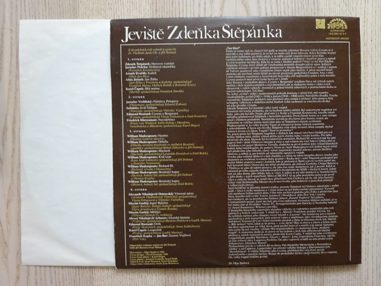 JEVIŠTĚ ZDEŇKA ŠTĚPÁNKA, GRAMODESKA