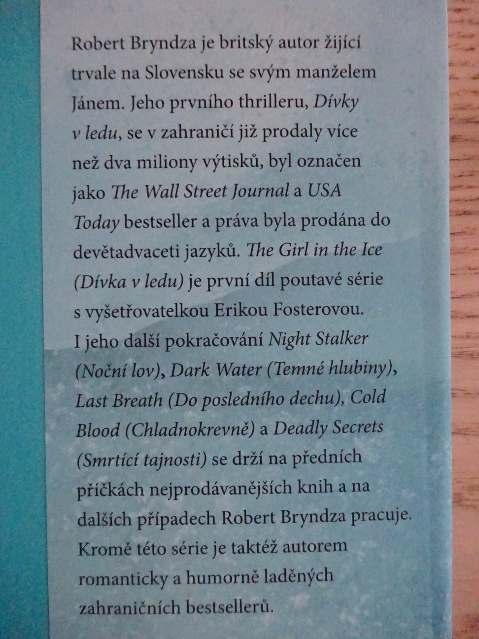 SMRTÍCÍ TAJNOSTI, ROBERT BRYNDZA, **an
