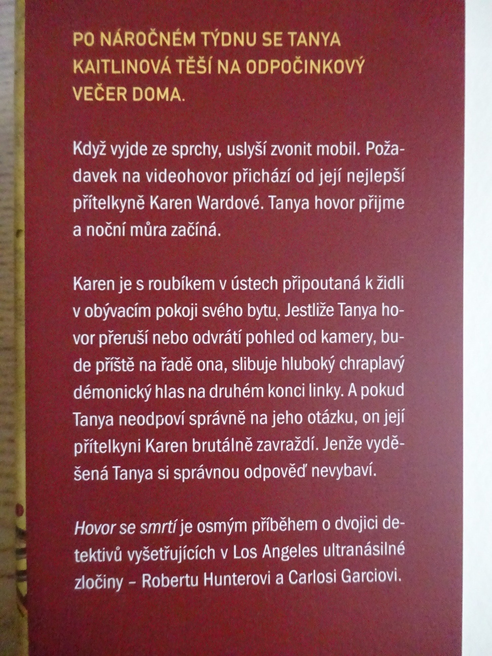 HOVOR SE SMRTÍ, CHRIS CARTER, **an